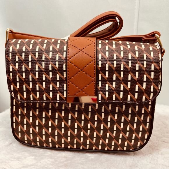 NO BRAND Handbags - Brown Faux Leather Cross Body Mini Shoulder Bag